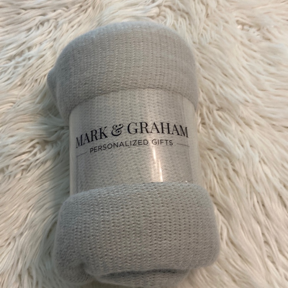 Mark & Graham Throws  size 50” x 60” brand new color silver see all photos